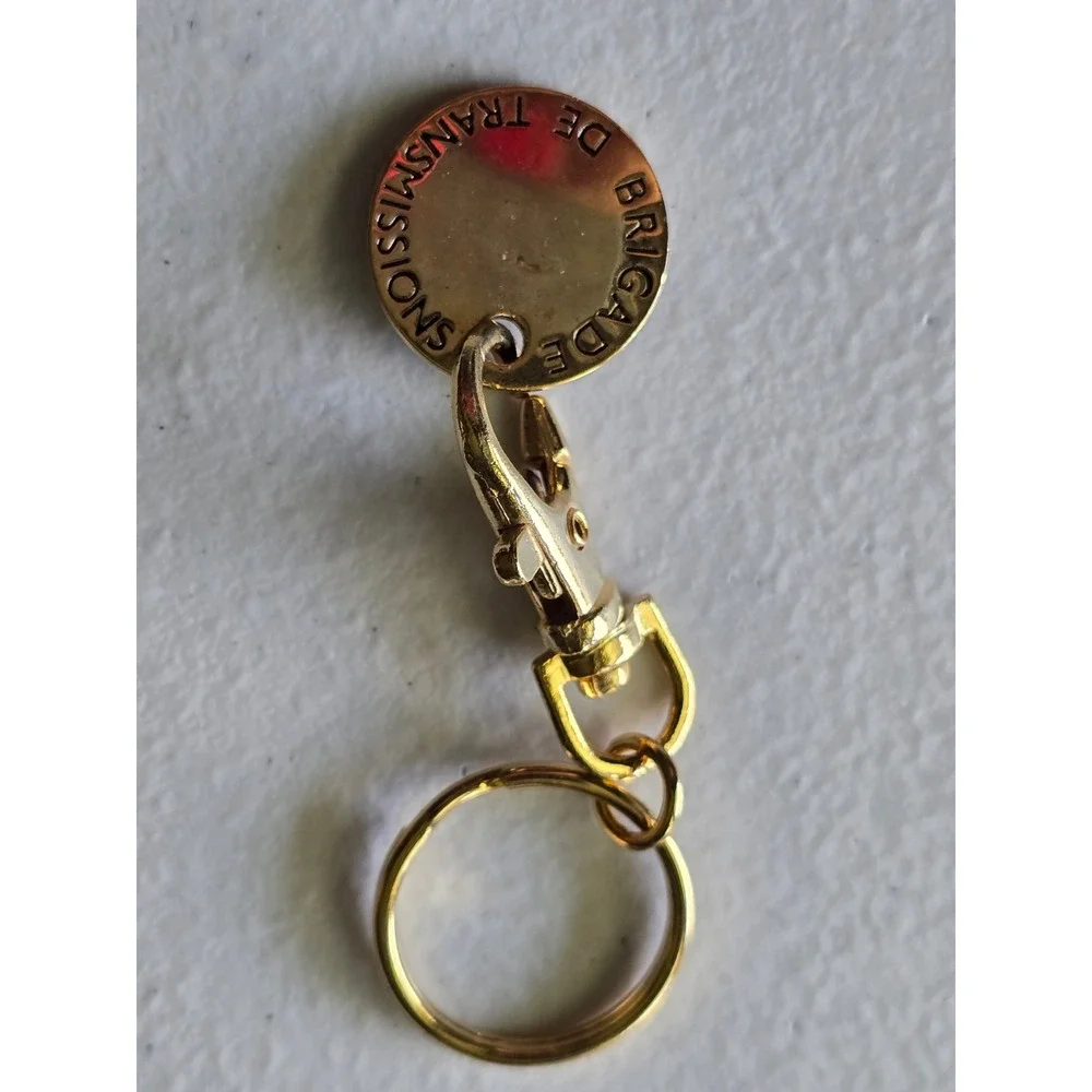 Brigade De Transmissions Keychain Gold Blue Enamel Military Charm